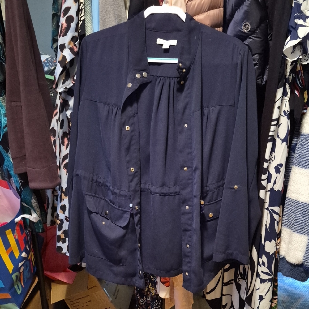 Elegant Navy Utility Jacket